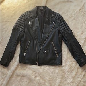 Trendy faux leather jacket